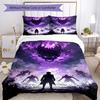 3pcs Solo Leveling Sung Jin-woo2 pattern bedding set duvet cover set includes duvet cover &pillowcases, perfect all season bedroom decoration & gift