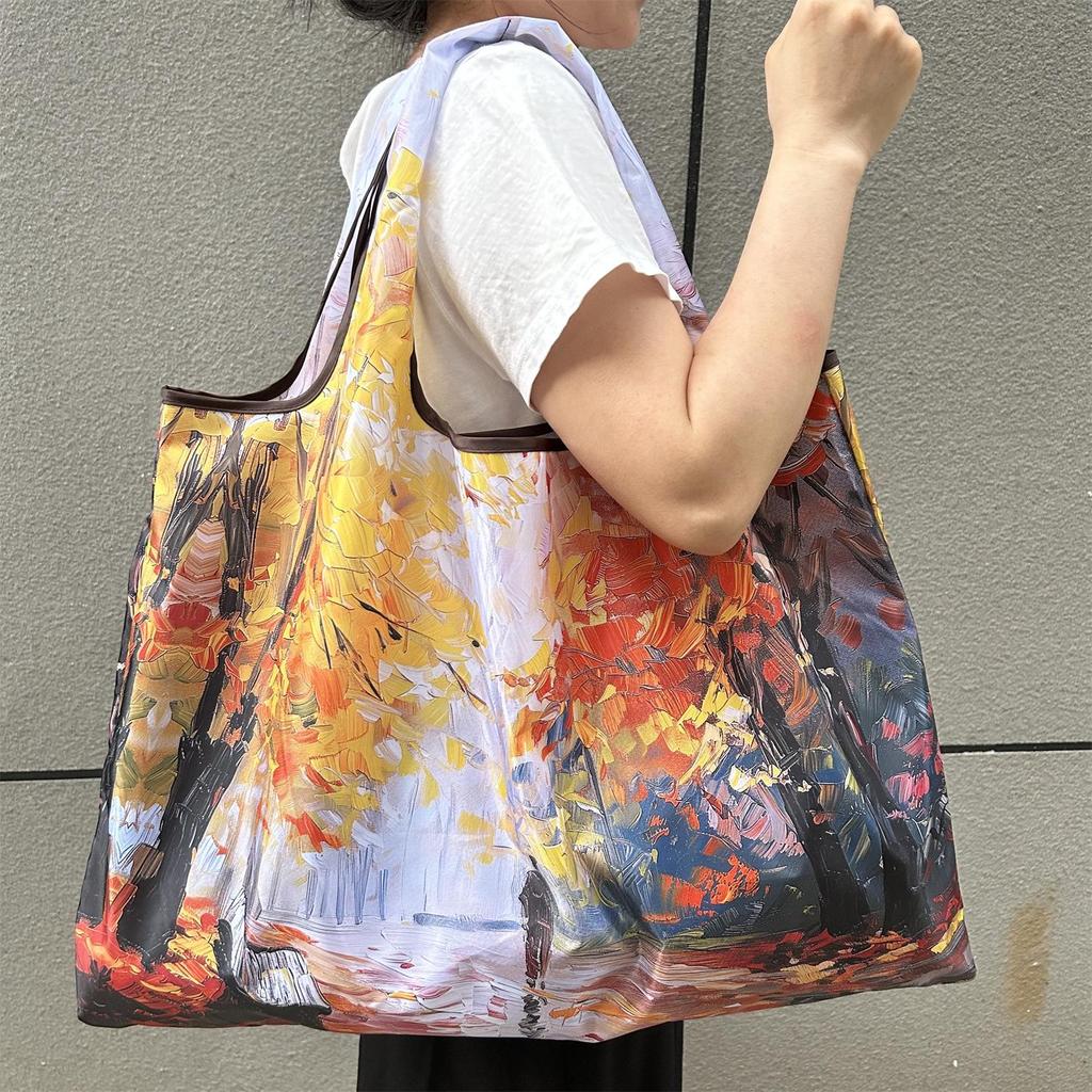 Eco-Friendly Foldable Large Capacity Shoulder Shopping Bag for Women