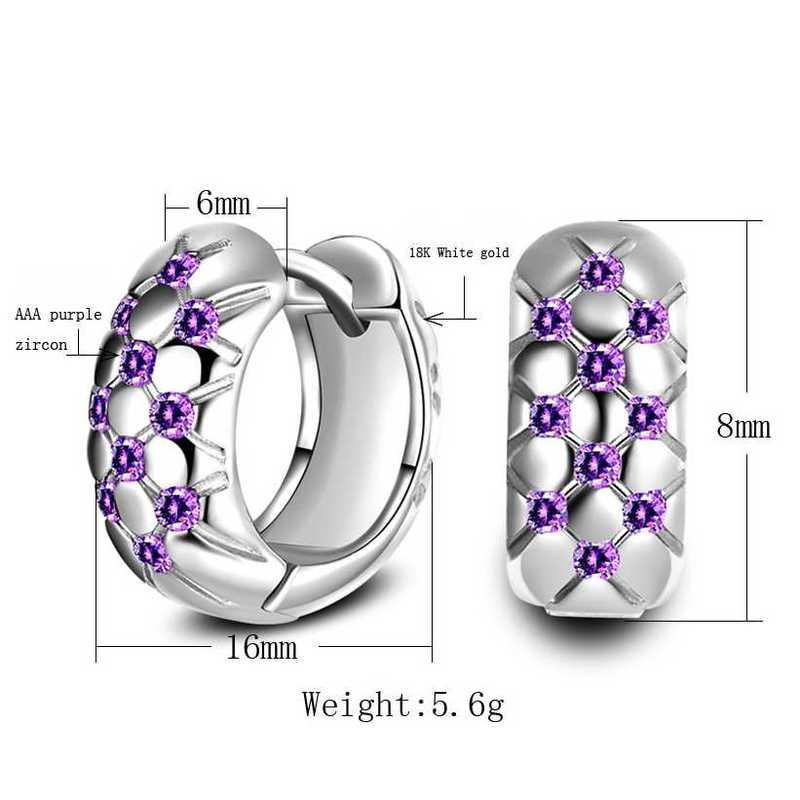 Sace Gems Classic Purple 3A Zircon Earrings for Women Wedding Party Gifts