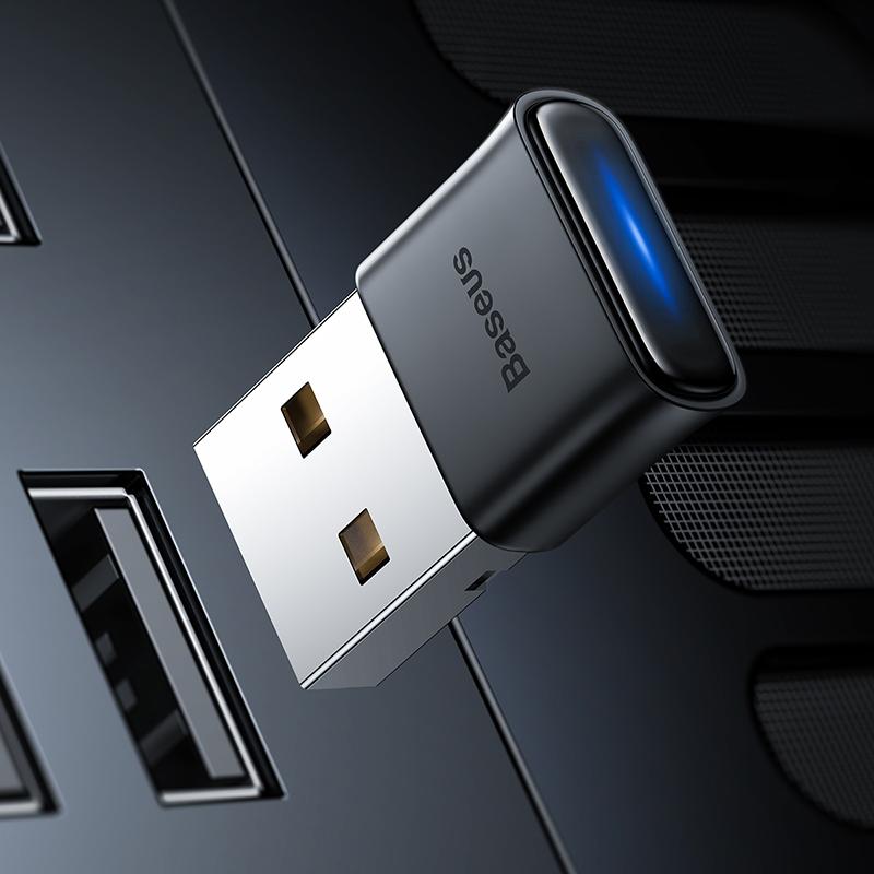 Baseus USB-адаптер Bluetooth Dongle Adaptador Bluetooth 5.3 для ПК, ноутбука, беспроводной динамик, аудиоприемник, USB-передатчик