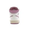 Air Jordan 1 Mid Strawberries & Cream женские кроссовки Sail Pink Coconut-Milk BQ6472-162