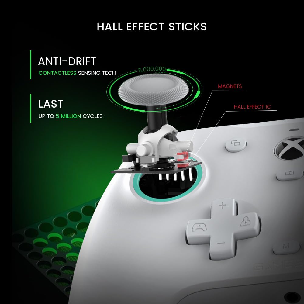 GameSir G7 SE Officially Licensed Xbox One Controller with Hall Effect Stick for Windows Xbox Xbox Series PC Gamepad with Earphone Programmable Back