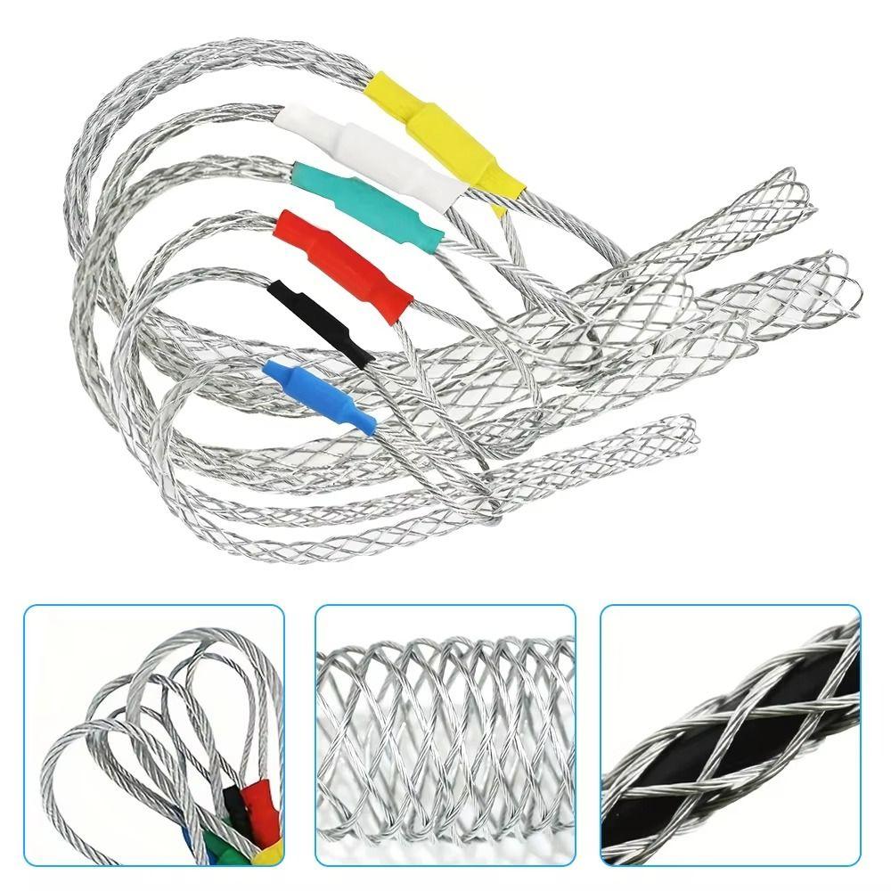 Anti-Slip Design Wire Grips Steel Mesh Pipe Conduit Puller Lassos Cable Puller  Electrician Tools