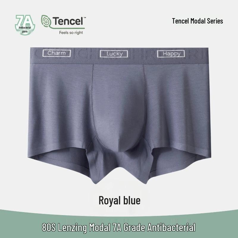Мужские бесшовные боксеры-слипы средней посадки Lenzing Modal с антибактериальной ластовицей, ткань, приятная к коже, цельный дизайн