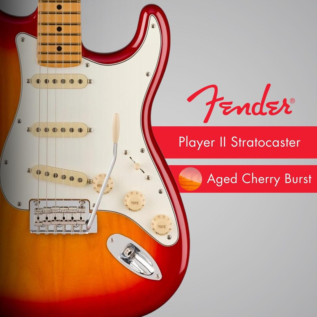 II Stratocaster Maple Fingerboard Aged Cherry Burst Chambered Ash Fender Fender/Player