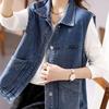 Женская свободная повседневная рабочая одежда весна-осень джинсовый жилет повседневная куртка темперамент