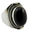 Silver Ring 'Heaven' Silver Onyx - 20x14 Mm