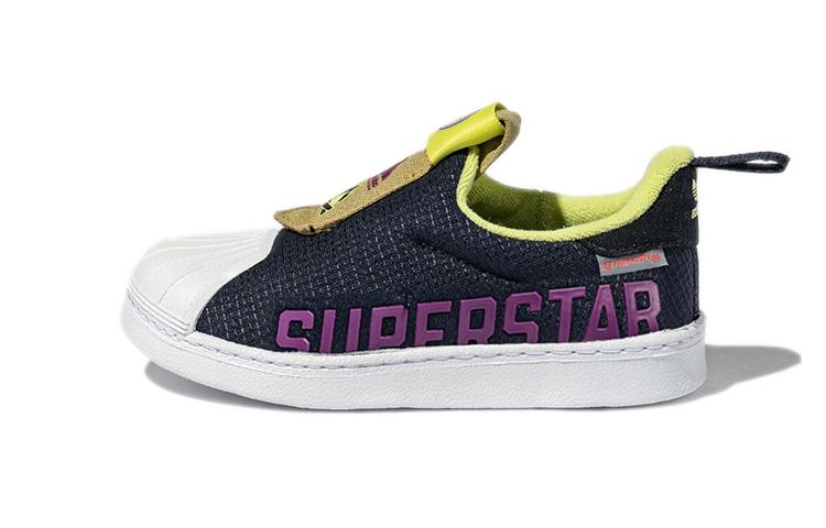 Adidas Originals Superstar Collection 360 X I Comfortable Low top Toddler Shoes Black Purple Infant And Toddler Q46513