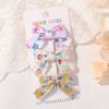 3Pcs/Set Sweet Cute Bows Hair Clip Fresh Printing Flower Checkered Hairgripes Lace for Girls Striped Yarn Barrette Gifts