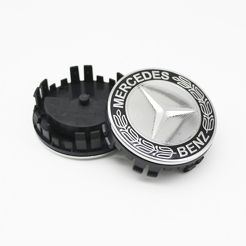 JVC5 Benz Car 75mm Car Floating Wheel Center Hub Caps Cover for Mercedes Benz B/C/E/S Class A Class C200L GLC GLK CLA Accessories.