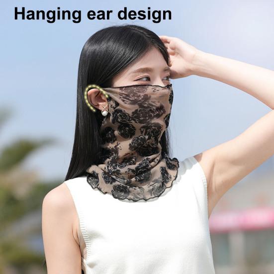 Printed Summer Neck Scarf Breathable Sun Protection Scarf Outdoor Sport Neck Tube Face Mask Multipurpose Scarf for Cycling Daily Use