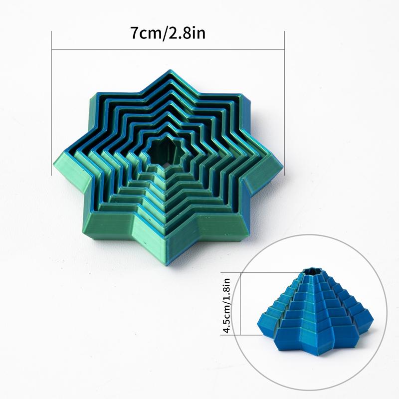 3D Printed Spiral Cone Impossible Passthrough Fidget Toy Three-Dimensional Spiral Decompression Spinning Ornament Relief Toys