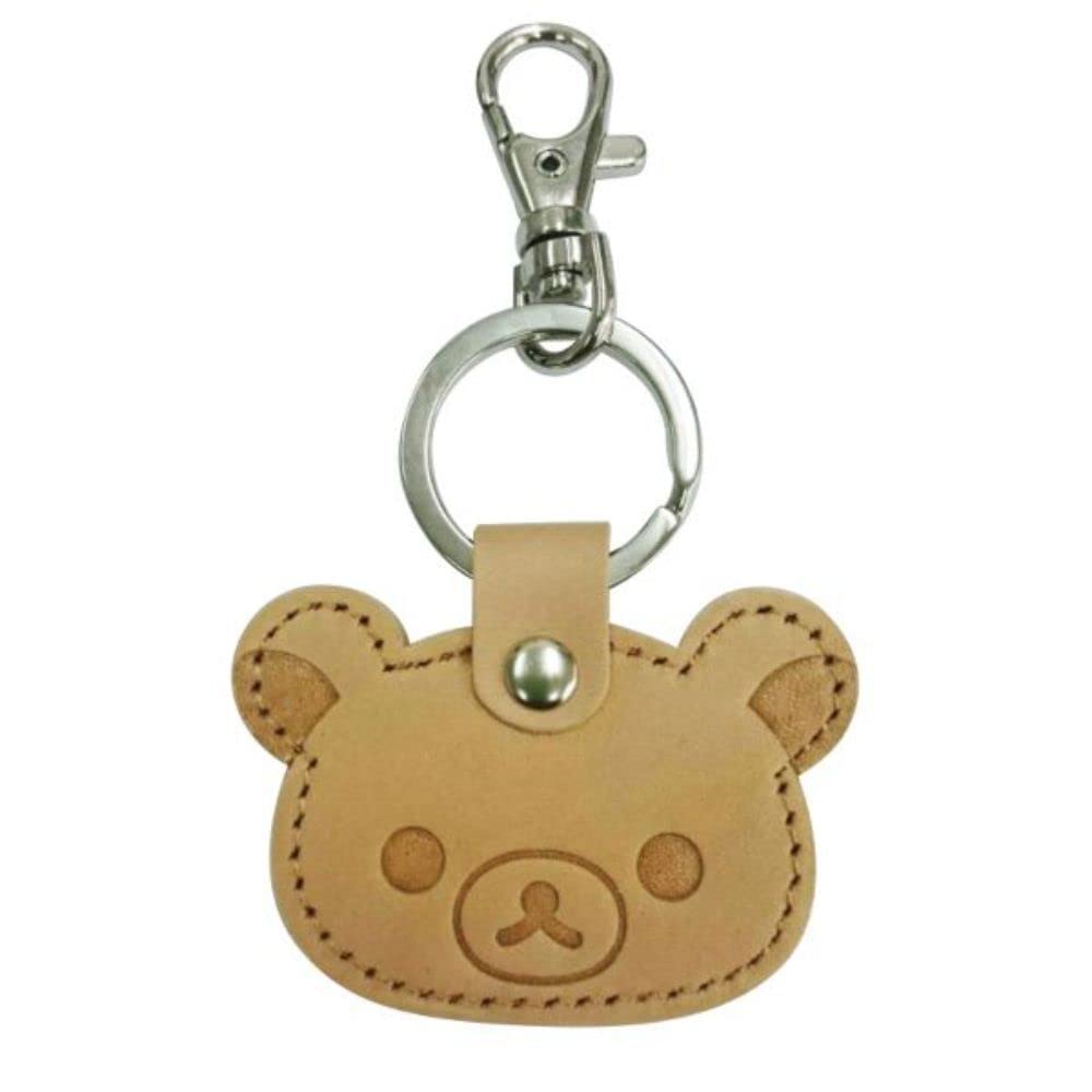 [Ushikubo Craft] Rilakkuma Leather Keychain Face Design Korilakkuma RK-013