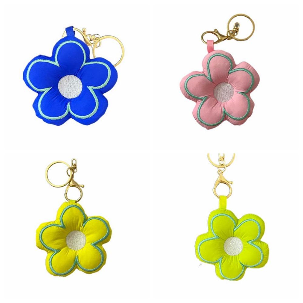 Lovely Lanyard Flower Keychain On the Phone Accessories Cute Backpack Ornaments Pendant Keyring Lanyard Strap for Phone Chain