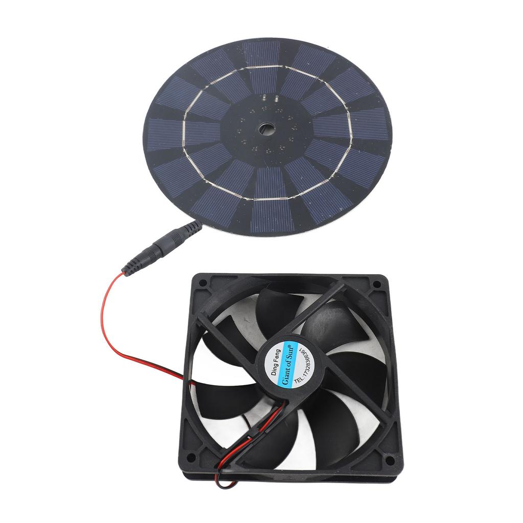 10W Solar Powered Exhaust Fan Monocrystalline Silicon Solar Panel Fan Ventilator Kit for Pet House
