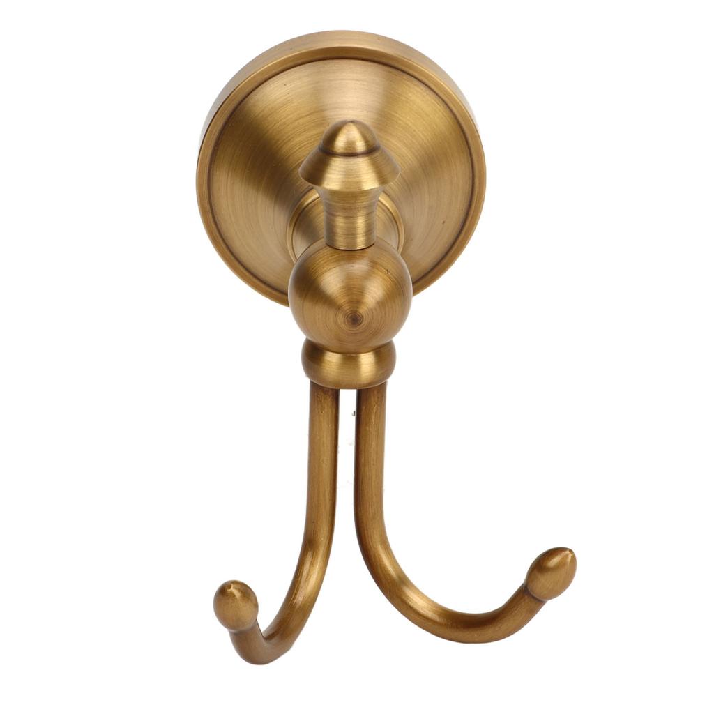 Настенные крючки для полотенец Двойные зубцы Медные Прочные Ржавчиноустойчивые Современный Элегантный Стиль Крючки для пальто для