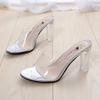 Crystal Clear Heel Shoes Women High Heels Sandals Summer Female Transparent Sexy Party Slippers Zapatillas Mujer