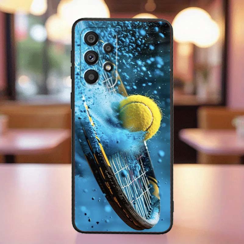 Спортивный стиль Чехол для Samsung A41 A35 A34 A33 A32 A25 A24 A23 A21s A06 A05 A04 A03 Note 10 20 Ultra 5G Черный