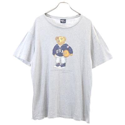 Футболка с коротким рукавом Polo Bear 90-х M серая Мужская Б/у