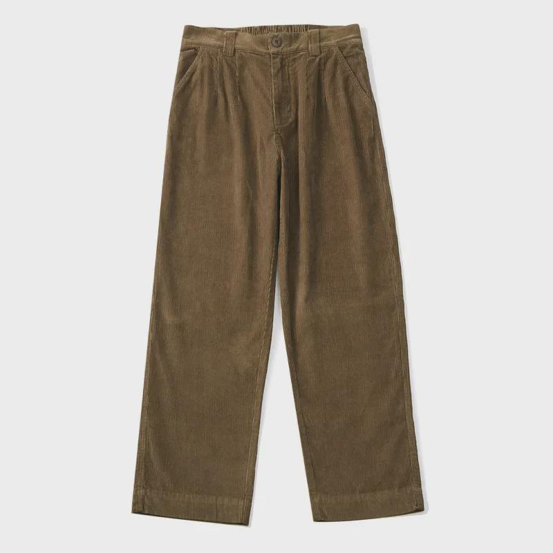 Men's Loose Straight Corduroy Wide-Leg Pants - Trendy Japanese Retro Cotton Workwear Trousers