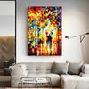 Night View Couple Street Abstract Oil Painting Beautiful Scenery Living Room Wall Picture Home Decoration Poster On Canvas Print