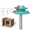 Middle Lock Miter Router Bit - 45 Degree 6mm 1/4 Inch Shank Tenon Cutter for Woodworking Tools