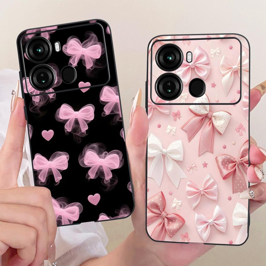 For Itel P40 Plus Case P683L Luxury Butterfly Tree Painted Cover Soft Silicone Phone Case For Itel P40 P662L P 40 ItelP40 + Bags