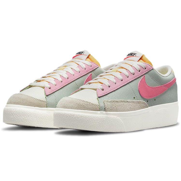 Nike Блейзер Низкая платформа Seafoam женские кроссовки Зеленый Sea-Glass Saturn-Gold DM9464-001