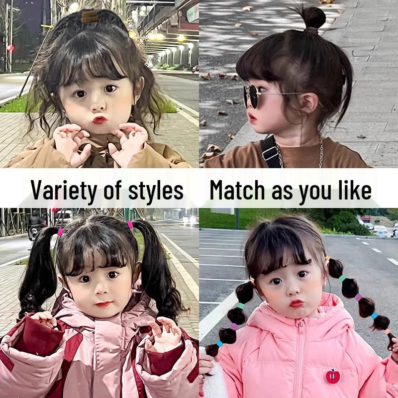 Детская цветная высокоэластичная резинка для волос - Бесшовная резинка, не повреждающая волосы, для младенцев и девочек