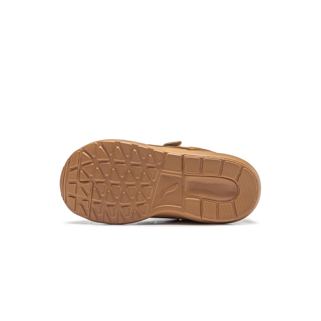 Li Ning Kids Sports Lifestyle Series Little Agan Trendy Low-Top Casual Shoes Детская повседневная обувь Longan-Brown Sandstorm-Brown YKAP148-87