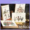 Contemporary Christmas Cards Set Of 12 Modern And Simplistic Cards With Matching Envelopes