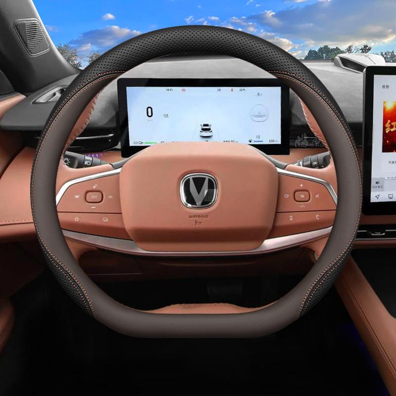 2026 Для автомобиля Changan Чехол на руль Кожа Наппа Подходит для CS35 Plus CS55 Plus CS75 Plus UNI‑T UNI‑K UNI‑V Автоаксессуары