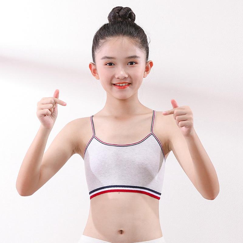Нижнее белье для девочек 10–16 лет, студенческий бюстгальтер без стального кольца, эластичный жилет для подростков, подарок для молодой девушки