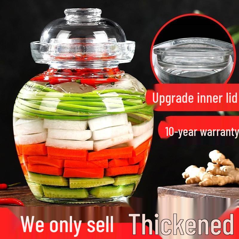 Стеклянная банка для солений JINGRX 10 цзиней Extra Thick