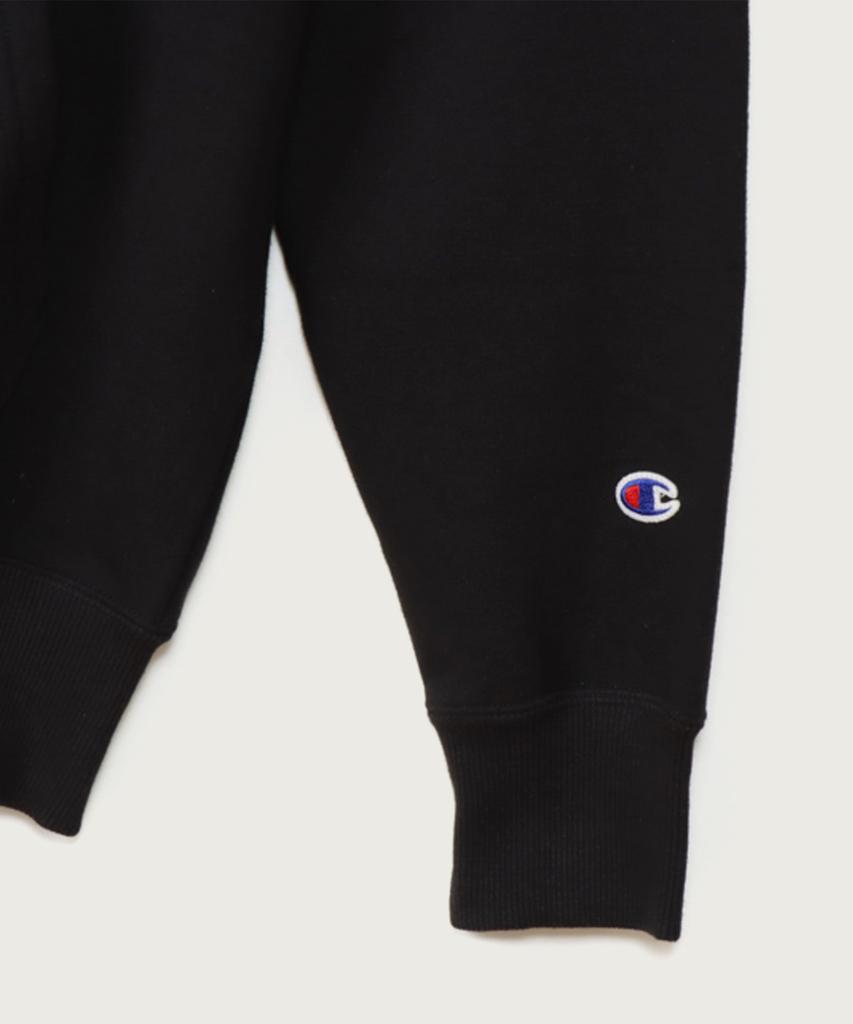 Champion Базовая толстовка с молнией и логотипом C, стандартный крой, цвет 'Off Black'