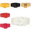 Stylish Red Elastic Waist Belt For Puffer Jackets And Coats With Chic Wide Design