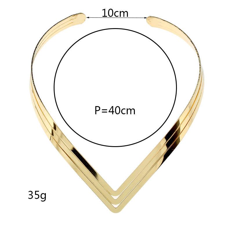 Fashionable Shaped V Women Metal Collar Necklace For Fashion Enthusiasts