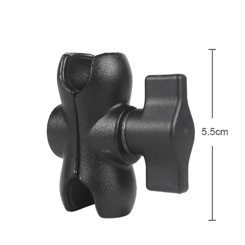 Aluminum Double Socket Extension Arm 1 Inch Ball Head Base Adapter For GoPro Accessories Insta360 Bike Motorcycle Bracket Holder