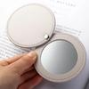 Pu Leather Makeup Mirror Round Pocket Mirror Portable Cosmetic Mirror