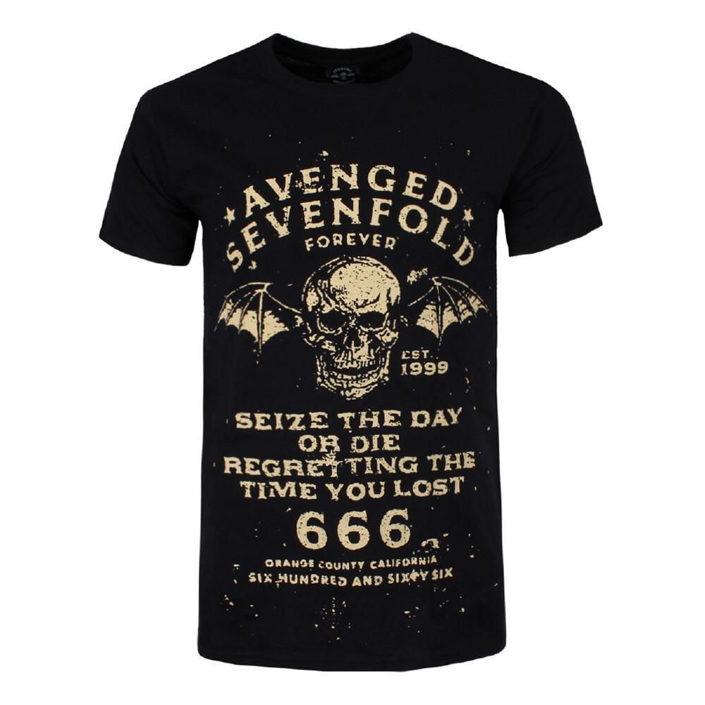 Футболка Avenged Sevenfold Seize The Day Группа Новая Черная Официальная