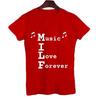 2023 Мужская футболка MILF Music I Love Forever с коротким рукавом Мужская свободная футболка Мужская лучшая брендовая новая мужская футболка с коротким рукавом