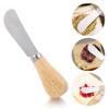 5 Inch Jam Spreader Cheese Utensils Wooden Handle  Knives  Spread Cream Spatula Butter Knife Baking Tools