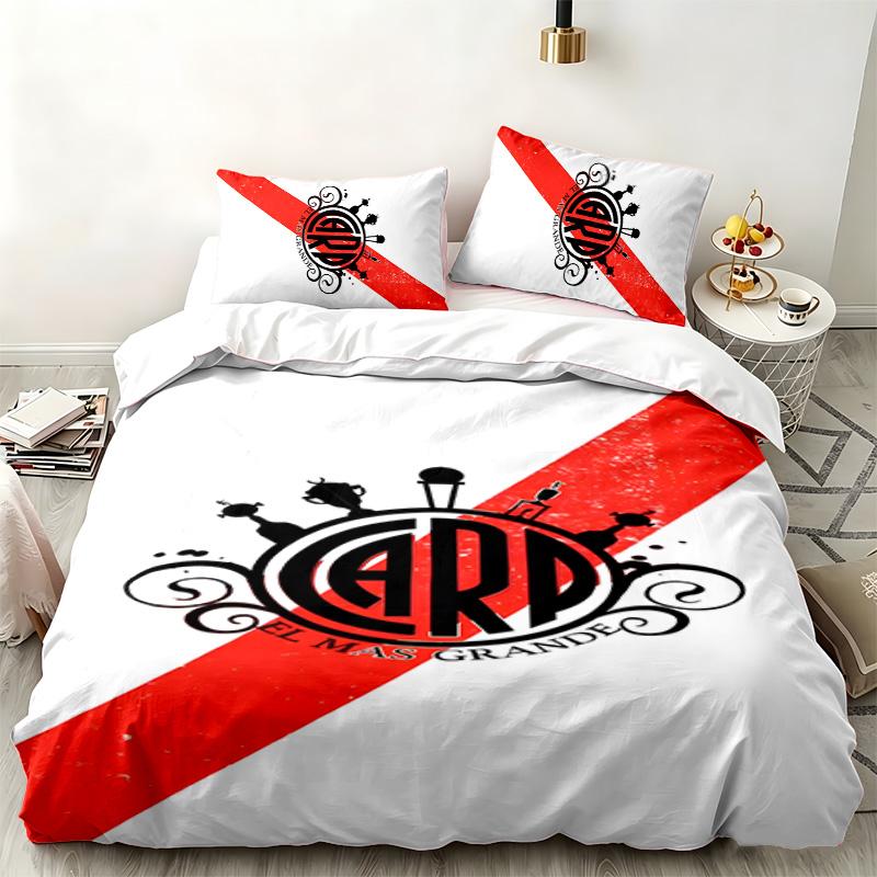 Atletico River Plate 3pc set Perfect for bedroom use Comfortable bedding set includes a duvet cover and two pillowcases Ideal birthday or Christmas gi