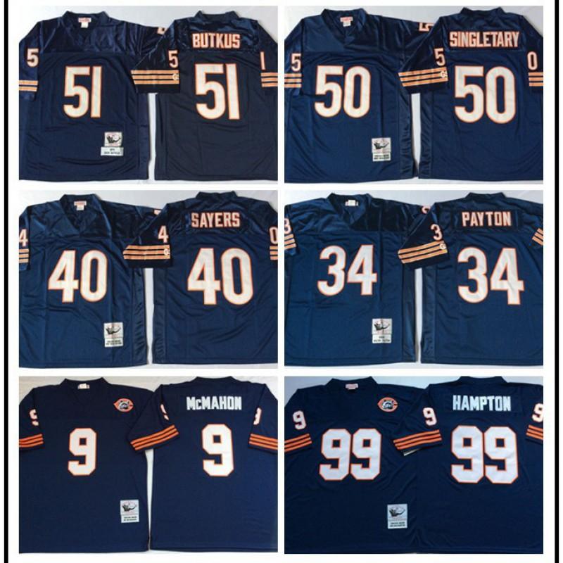 Chicago Bears Retro Rugby Jersey Men Women Cotton Blend Embroidered Sports Fan Apparel Outdoor Fitness Team Support