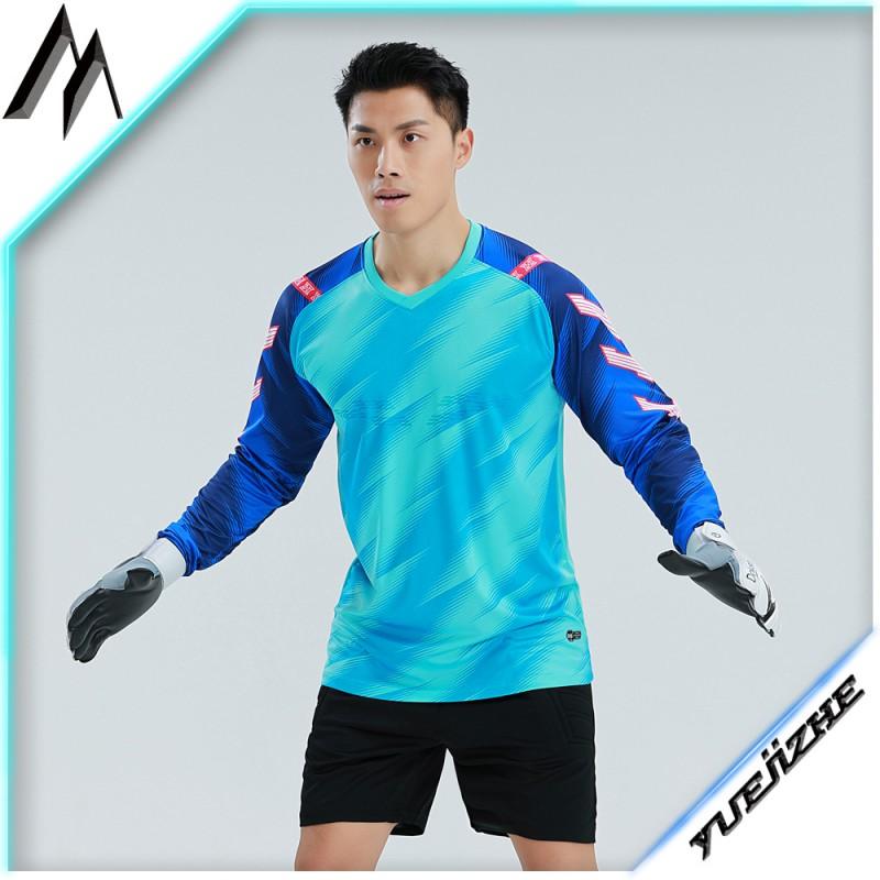 Mens Goalkeeper Jersey Soccer Uniform Top Breathable Sportswear Training Match Winter