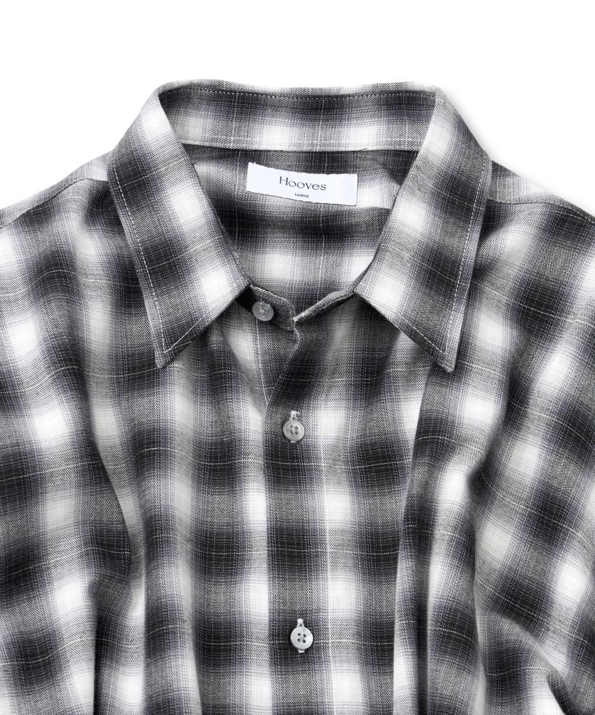 HOOVES Madrid String Check Crop Shirt [Black]