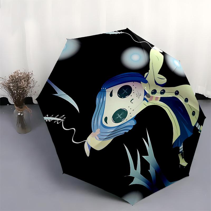 Ghostly Figure, Moonlit Night- Automatic Opening and Closing, 8-rib Structure Portable Umbrella, Suitable for Men and Women in All Seasons -