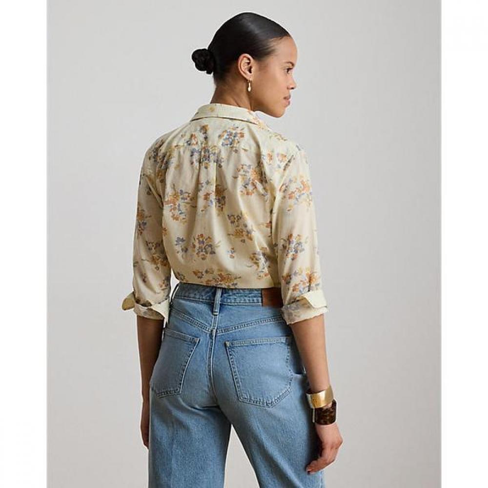 Lauren Ralph Lauren Classic Fit Floral Cotton Voile Shirt Wmlrshts6820565100