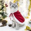 Christmas Pet Cat Clothes Warm Dog Hooded Cloak Comfortable Pet Clothes for Small Medium Dogs Cats Cute Kitten Puppy Cape
