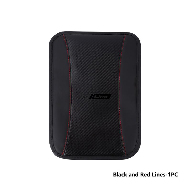 Car Emblem Center Console Armrest Cushion Arm Rest Protector Pad For Hyundai N Line Genesis Azera GDI i10 i20 i30 i40 ix20 ix35 WW70